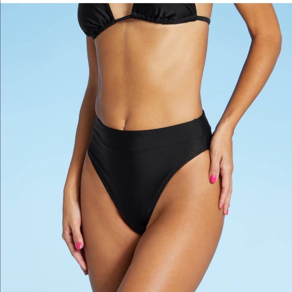 NWT Xhilaration Black Bikini Bottoms, size M - Picture 1 of 7